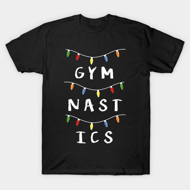 Gymnastics Christmas Lights T-Shirt by jordynslefteyebrow